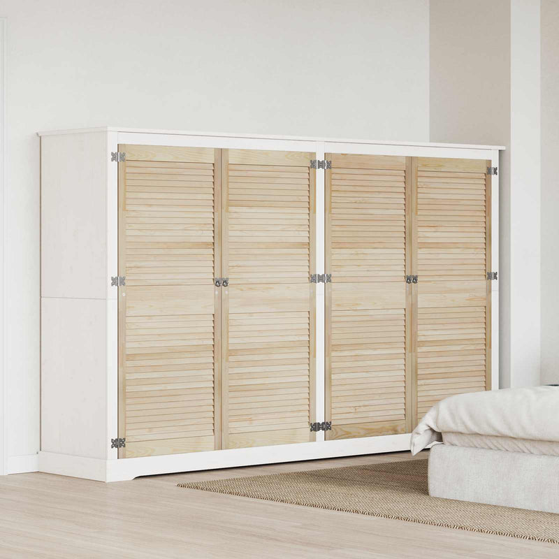 Load image into Gallery viewer, Vidaxl kastdeur 4 pcs naturel 140,5 x 2,1 x 59,5 cm massief grenenhout
