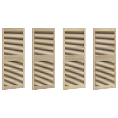 Vidaxl kastdeur 4 pcs naturel 140,5 x 2,1 x 59,5 cm massief grenenhout