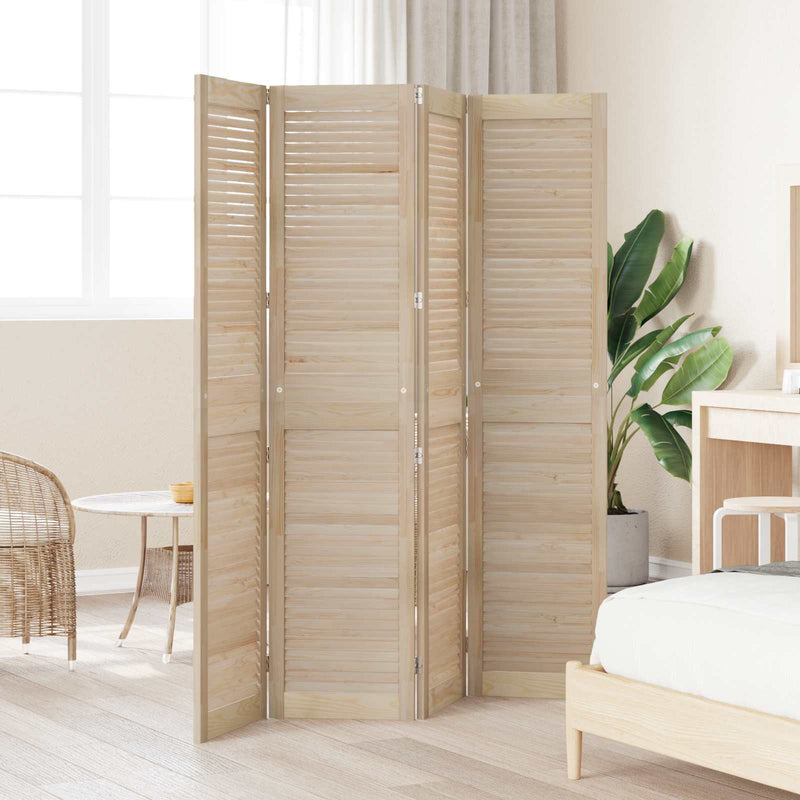 Load image into Gallery viewer, Vidaxl kastdeur 4 pcs naturel 170 x 2,1 x 39,5 cm massief grenenhout
