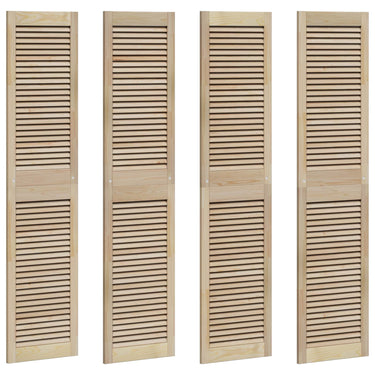 Vidaxl kastdeur 4 pcs naturel 170 x 2,1 x 39,5 cm massief grenenhout