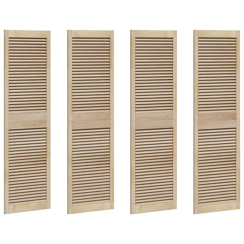 Load image into Gallery viewer, Vidaxl kastdeur 4 pcs naturel 170 x 2,1 x 49,5 cm massief grenenhout
