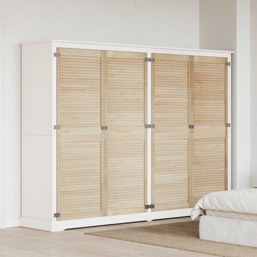 Vidaxl kastdeur 4 pcs naturel 170 x 2,1 x 59,5 cm massief grenenhout