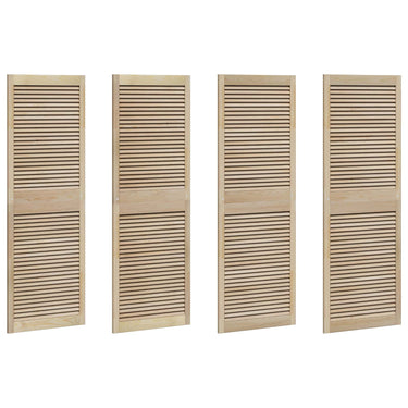 Vidaxl kastdeur 4 pcs naturel 170 x 2,1 x 59,5 cm massief grenenhout
