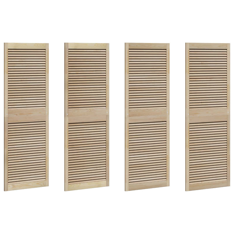 Load image into Gallery viewer, Vidaxl kastdeur 4 pcs naturel 170 x 2,1 x 59,5 cm massief grenenhout

