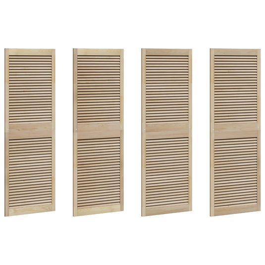 Vidaxl kastdeur 4 pcs naturel 170 x 2,1 x 59,5 cm massief grenenhout
