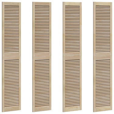 Vidaxl kastdeur 4 pcs naturel 201 x 2,1 x 39,5 cm massief grenenhout