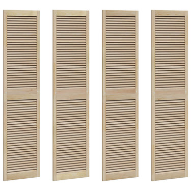 Vidaxl kastdeur 4 pcs naturel 201 x 2,1 x 49,5 cm massief grenenhout