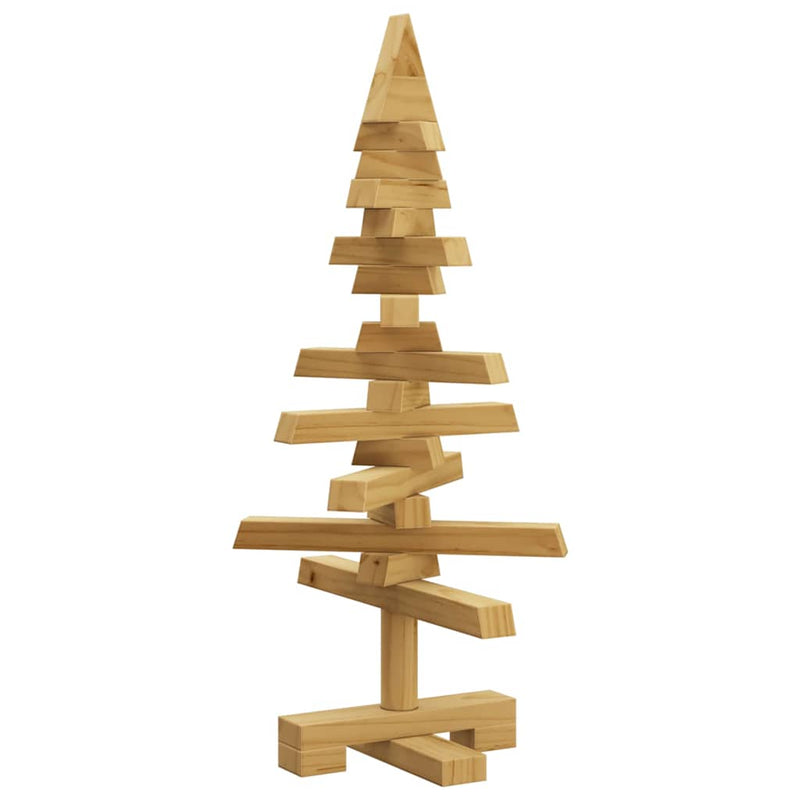 Load image into Gallery viewer, Vidaxl houten kerstboom met standaard bruin 60 cm massief grenenhout
