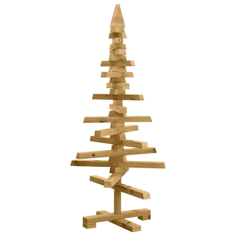 Load image into Gallery viewer, Vidaxl houten kerstboom met standaard bruin 90 cm massief grenenhout
