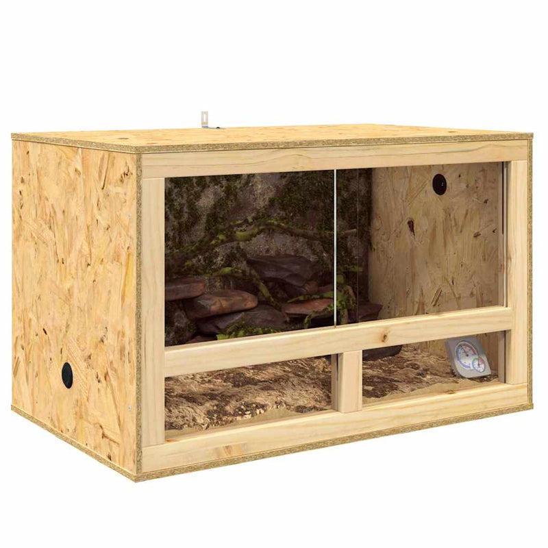 Load image into Gallery viewer, Vidaxl terrarium bruin 80 x 50 x 50 cm osb
