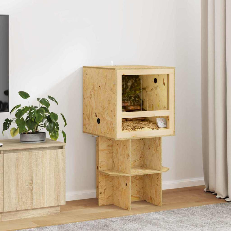 Load image into Gallery viewer, Vidaxl terrarium bruin 50 x 50 x 50 cm osb
