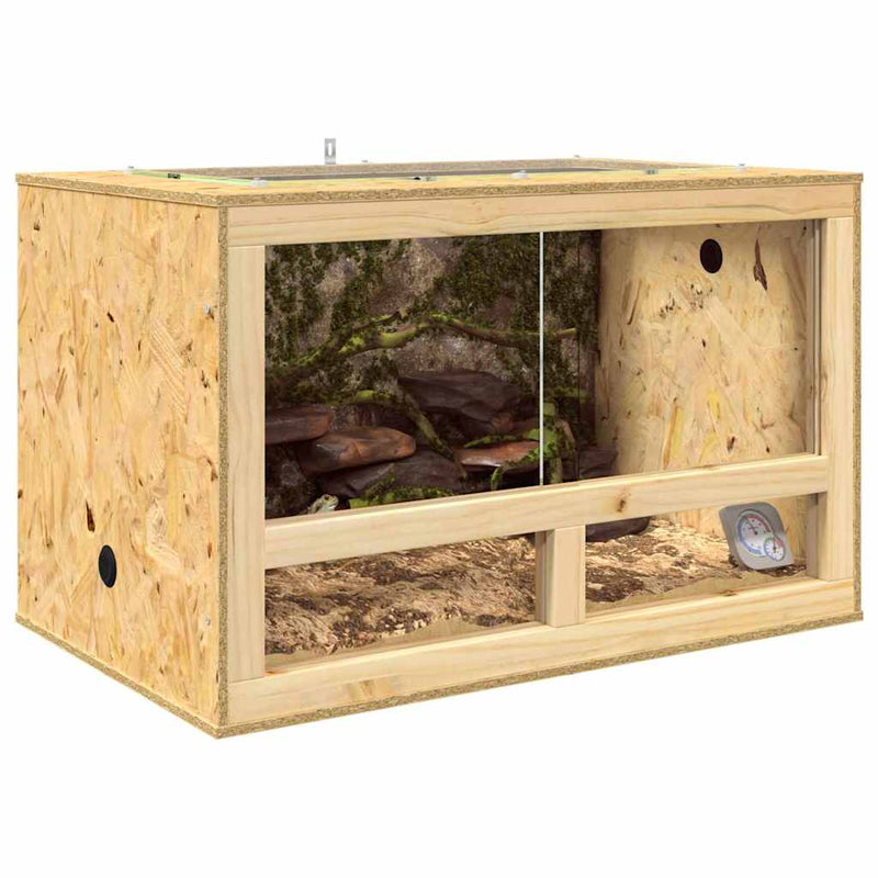 Load image into Gallery viewer, Vidaxl terrarium bruin 80 x 50 x 50 cm osb
