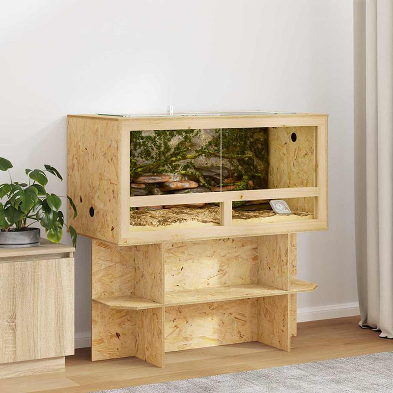 Load image into Gallery viewer, Vidaxl terrarium bruin 100 x 50 x 50 cm osb
