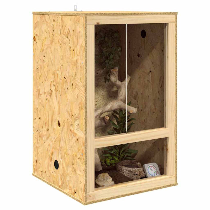 Load image into Gallery viewer, Vidaxl terrarium bruin 50 x 50 x 80 cm osb
