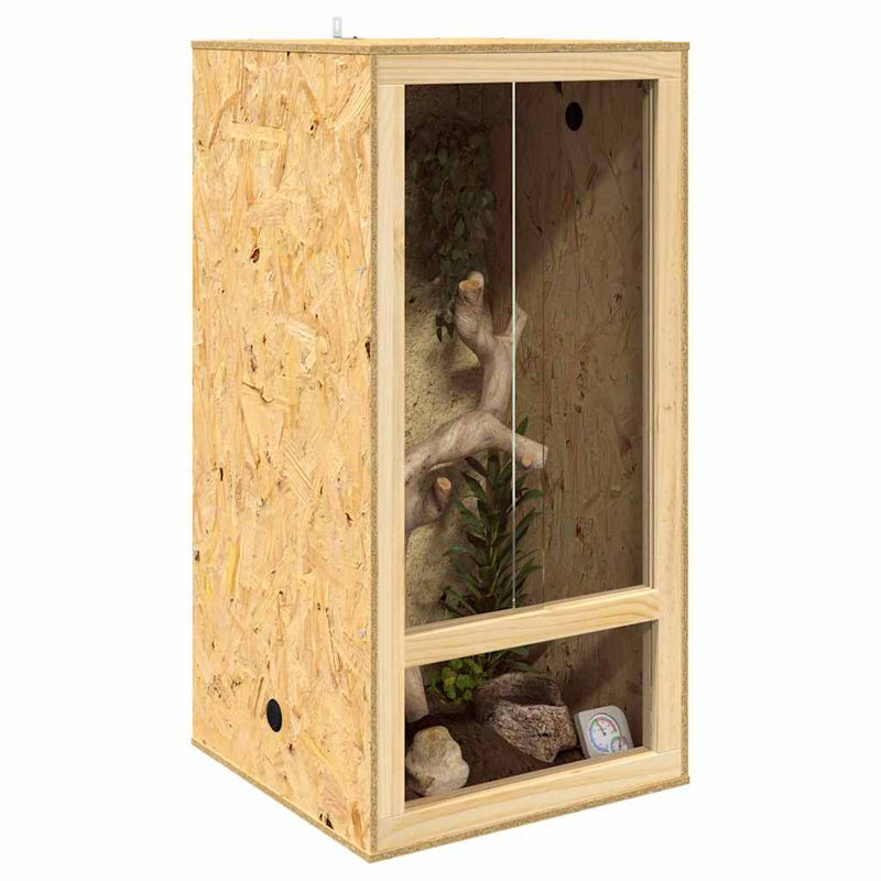 Load image into Gallery viewer, Vidaxl terrarium bruin 50 x 50 x 100 cm osb
