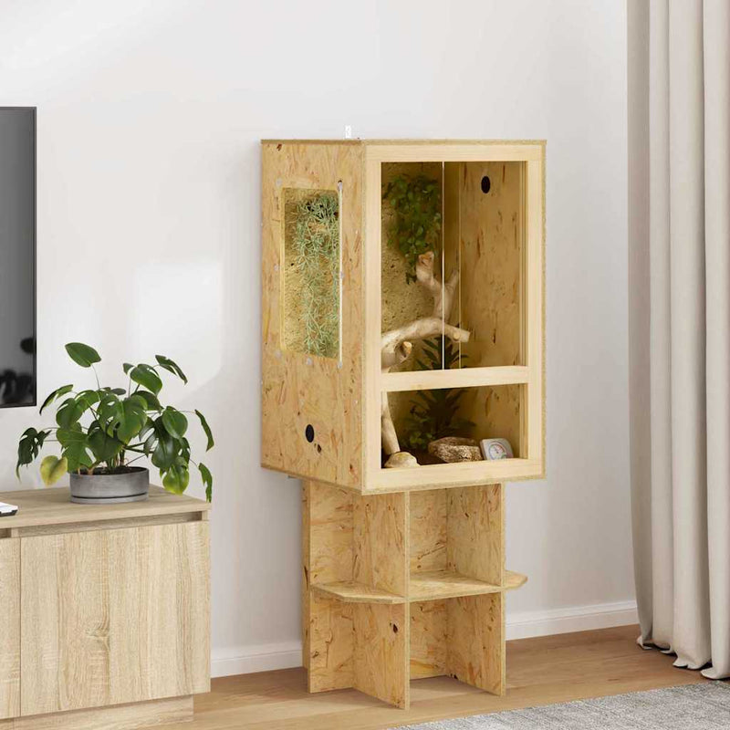 Load image into Gallery viewer, Vidaxl terrarium bruin 50 x 50 x 80 cm osb
