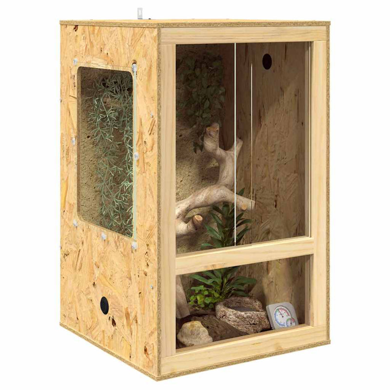 Load image into Gallery viewer, Vidaxl terrarium bruin 50 x 50 x 80 cm osb
