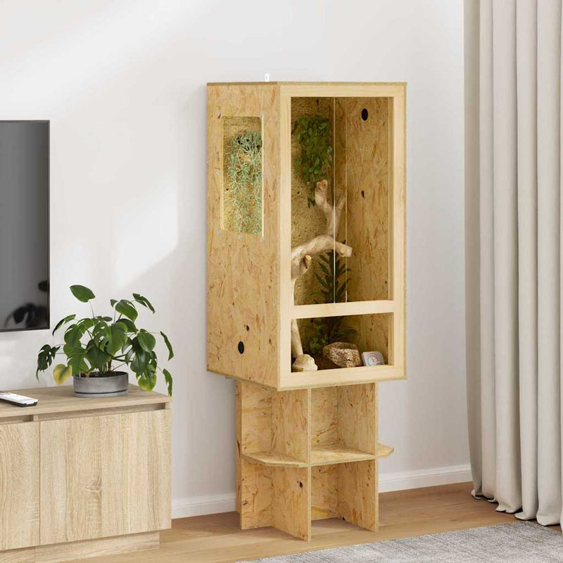 Load image into Gallery viewer, Vidaxl terrarium bruin 50 x 50 x 100 cm osb
