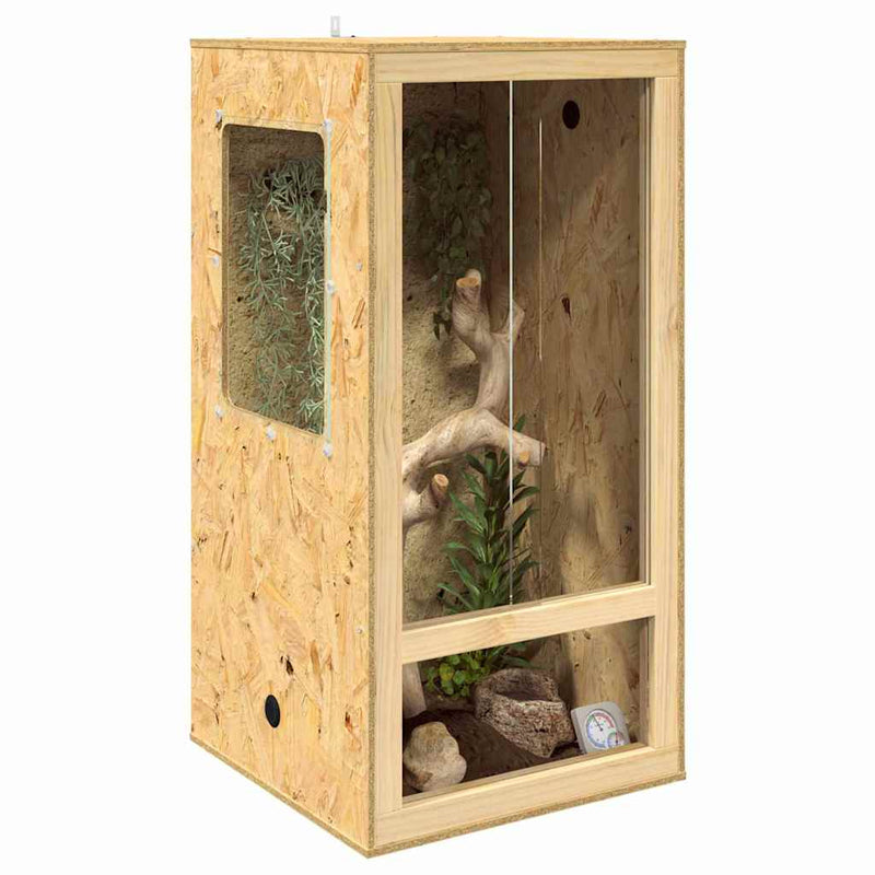 Load image into Gallery viewer, Vidaxl terrarium bruin 50 x 50 x 100 cm osb
