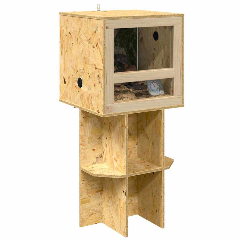 Load image into Gallery viewer, Vidaxl terrariumbasis met plank bruin 40 x 40 x 50 cm osb
