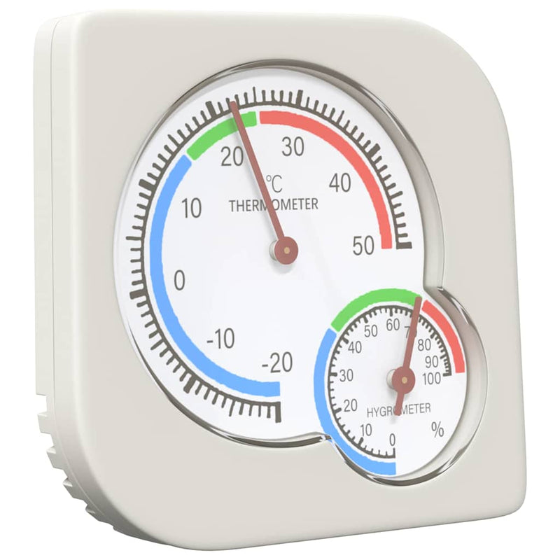 Load image into Gallery viewer, Vidaxl thermo hygrometer wit 7,5 x 7,5 x 1,2 cm abs

