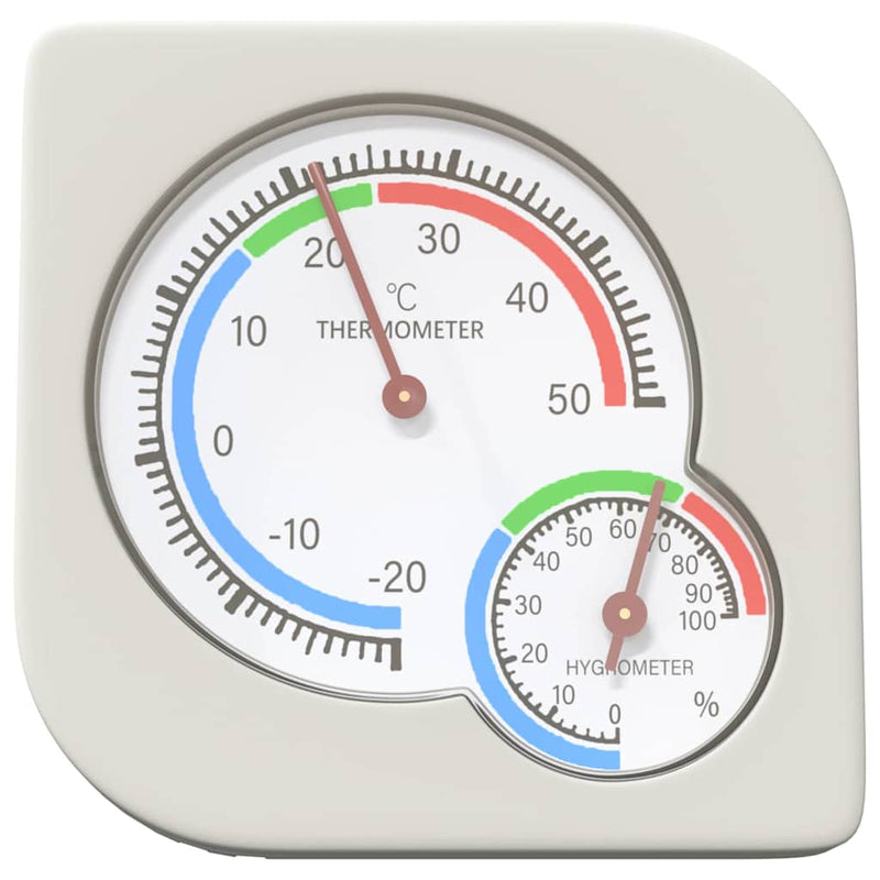 Load image into Gallery viewer, Vidaxl thermo hygrometer wit 7,5 x 7,5 x 1,2 cm abs

