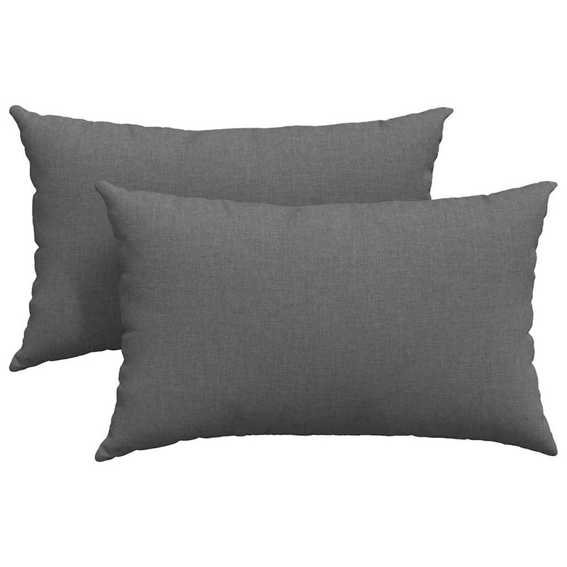 Load image into Gallery viewer, Vidaxl sofa kussens 2 pcs donkergrijs 50 x 30 cm stof
