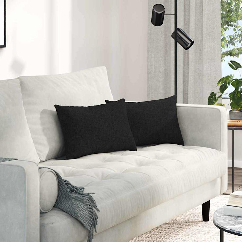 Load image into Gallery viewer, Vidaxl sofa kussens 2 pcs zwart 50 x 30 cm stof
