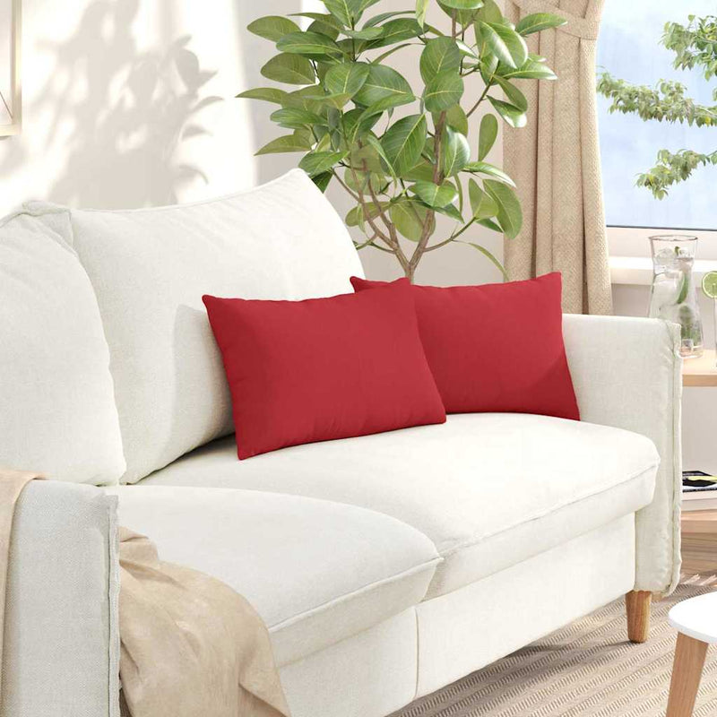 Load image into Gallery viewer, Vidaxl sofa kussens 2 pcs rood 50 x 30 cm stof
