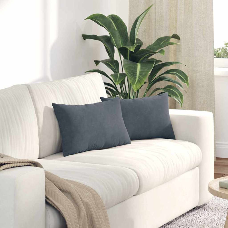 Load image into Gallery viewer, Vidaxl sofa kussens 2 stuks donkergrijs 50 x 30 cm cordstof
