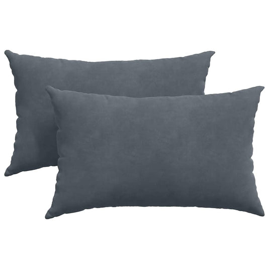 Vidaxl sofa kussens 2 stuks donkergrijs 50 x 30 cm cordstof
