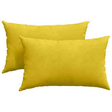 Vidaxl sofa kussens 2 stuks geel 50 x 30 cm cordstof