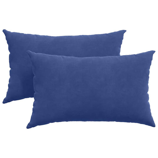 Vidaxl sofa kussens 2 stuks politieblauw 50 x 30 cm cordstof