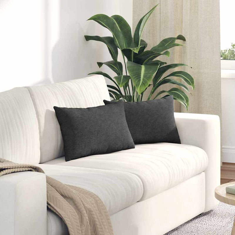 Load image into Gallery viewer, Vidaxl sofa kussens 2 stuks donkergrijs 50 x 30 cm cordstof
