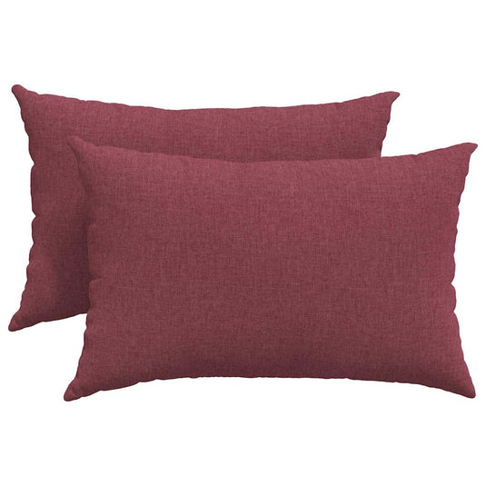 Vidaxl sofa kussens 2 pcs wijnrood 60 x 40 cm stof