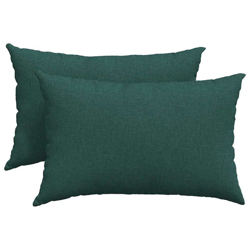 Load image into Gallery viewer, Vidaxl sofa kussens 2 pcs donkergroen 60 x 40 cm stof
