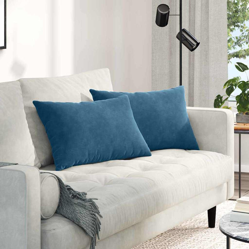 Load image into Gallery viewer, Vidaxl sofa kussens 2 stuks blauw 60 x 40 cm cordstof
