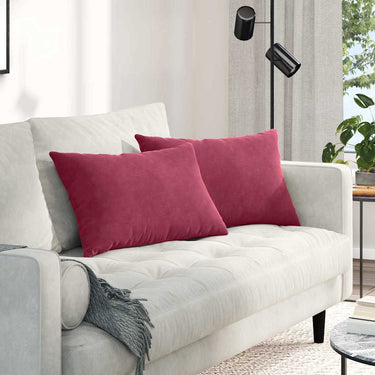 Vidaxl sofa kussens 2 stuks wijnrood 60 x 40 cm cordstof