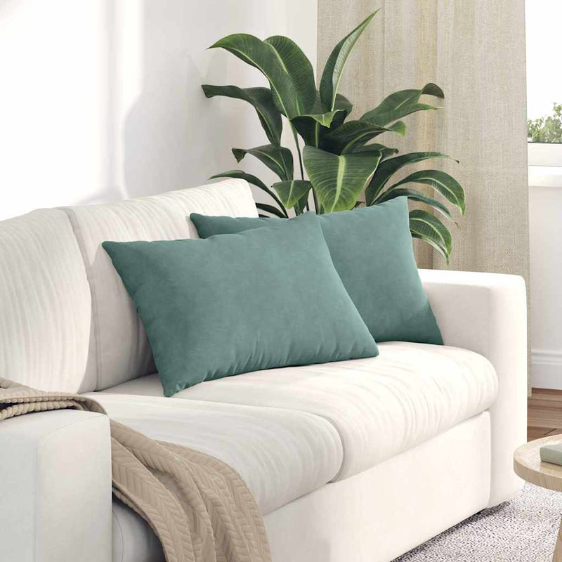 Load image into Gallery viewer, Vidaxl sofa kussens 2 stuks zeegroen 60 x 40 cm cordstof
