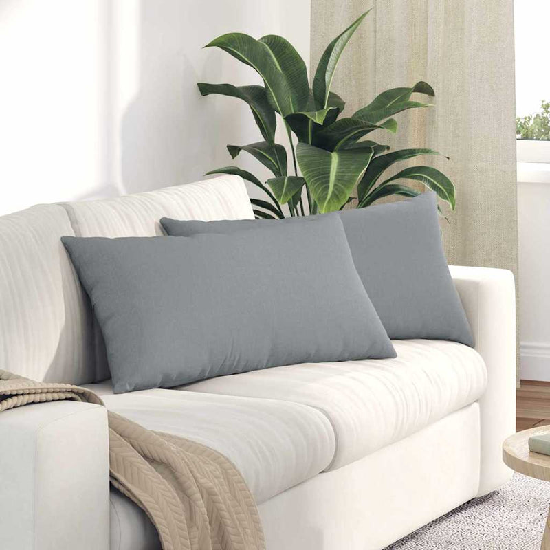 Load image into Gallery viewer, Vidaxl sofa kussens 2 pcs lichtgrijs 80 x 40 cm stof
