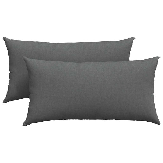Vidaxl sofa kussens 2 pcs donkergrijs 80 x 40 cm stof