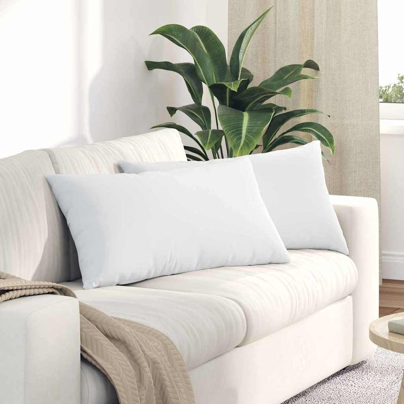 Load image into Gallery viewer, Vidaxl sofa kussens 2 pcs wit 80 x 40 cm stof
