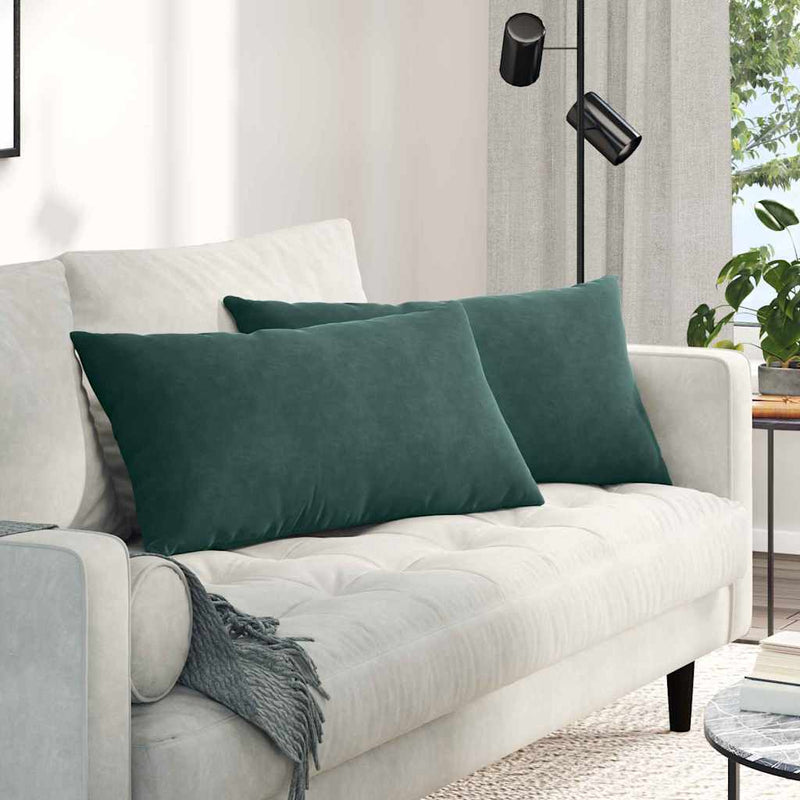 Load image into Gallery viewer, Vidaxl sofa kussens 2 stuks donkergroen 80 x 40 cm cordstof
