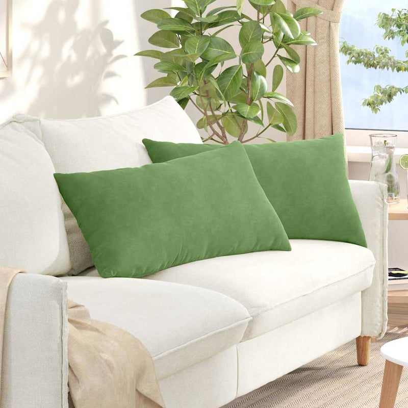 Load image into Gallery viewer, Vidaxl sofa kussens 2 stuks lichtgroen 80 x 40 cm cordstof
