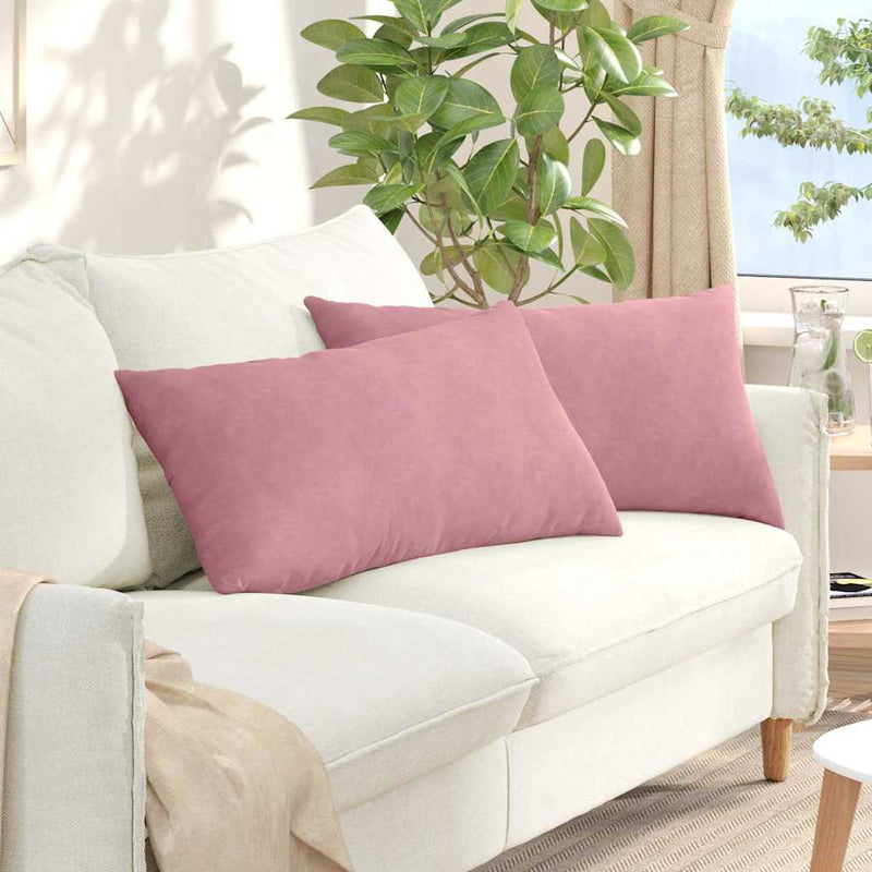 Load image into Gallery viewer, Vidaxl sofa kussens 2 stuks roze 80 x 40 cm cordstof
