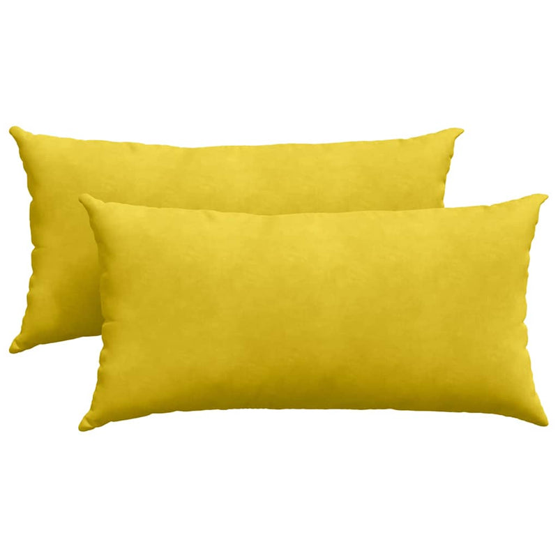 Load image into Gallery viewer, Vidaxl sofa kussens 2 stuks geel 80 x 40 cm cordstof
