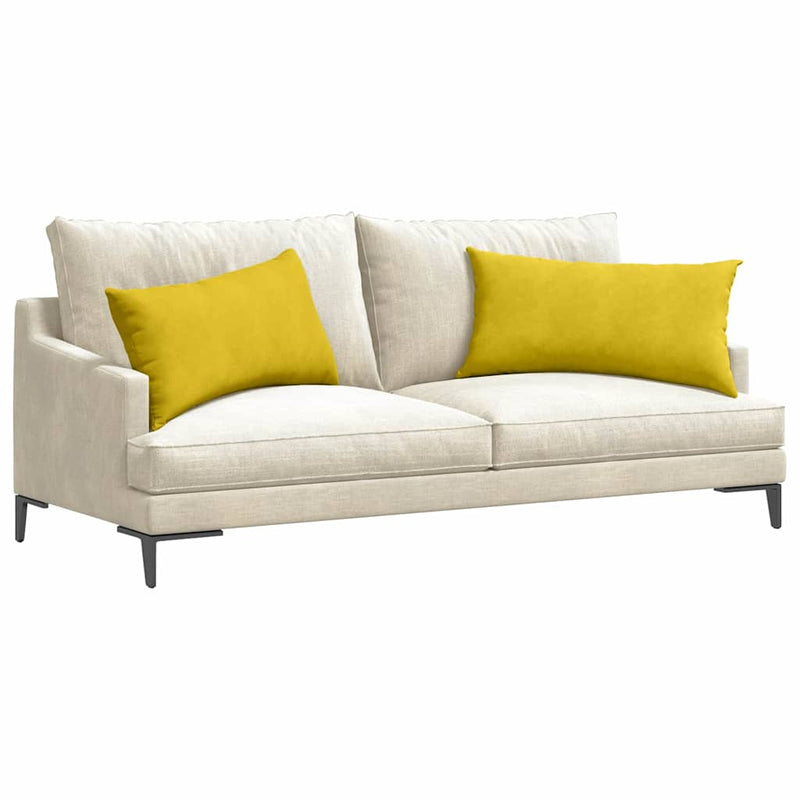 Load image into Gallery viewer, Vidaxl sofa kussens 2 stuks geel 80 x 40 cm cordstof
