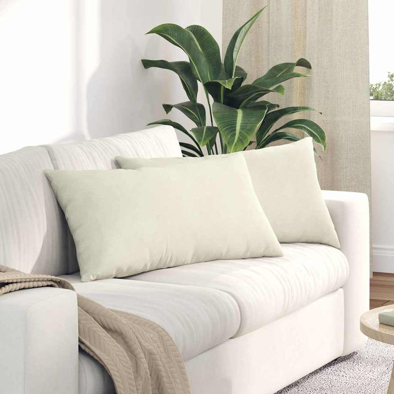 Load image into Gallery viewer, Vidaxl sofa kussens 2 stuks crème 80 x 40 cm cordstof
