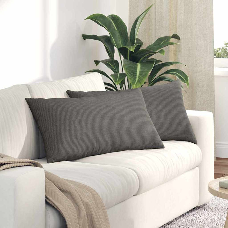 Load image into Gallery viewer, Vidaxl sofa kussens 2 stuks lichtgrijs 80 x 40 cm cordstof
