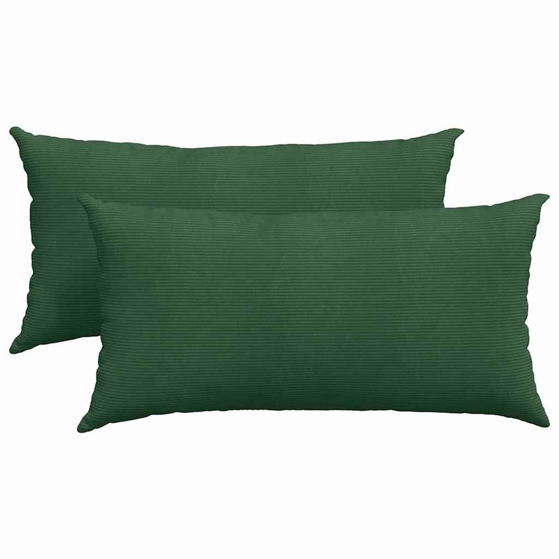 Load image into Gallery viewer, Vidaxl sofa kussens 2 stuks donkergroen 80 x 40 cm cordstof
